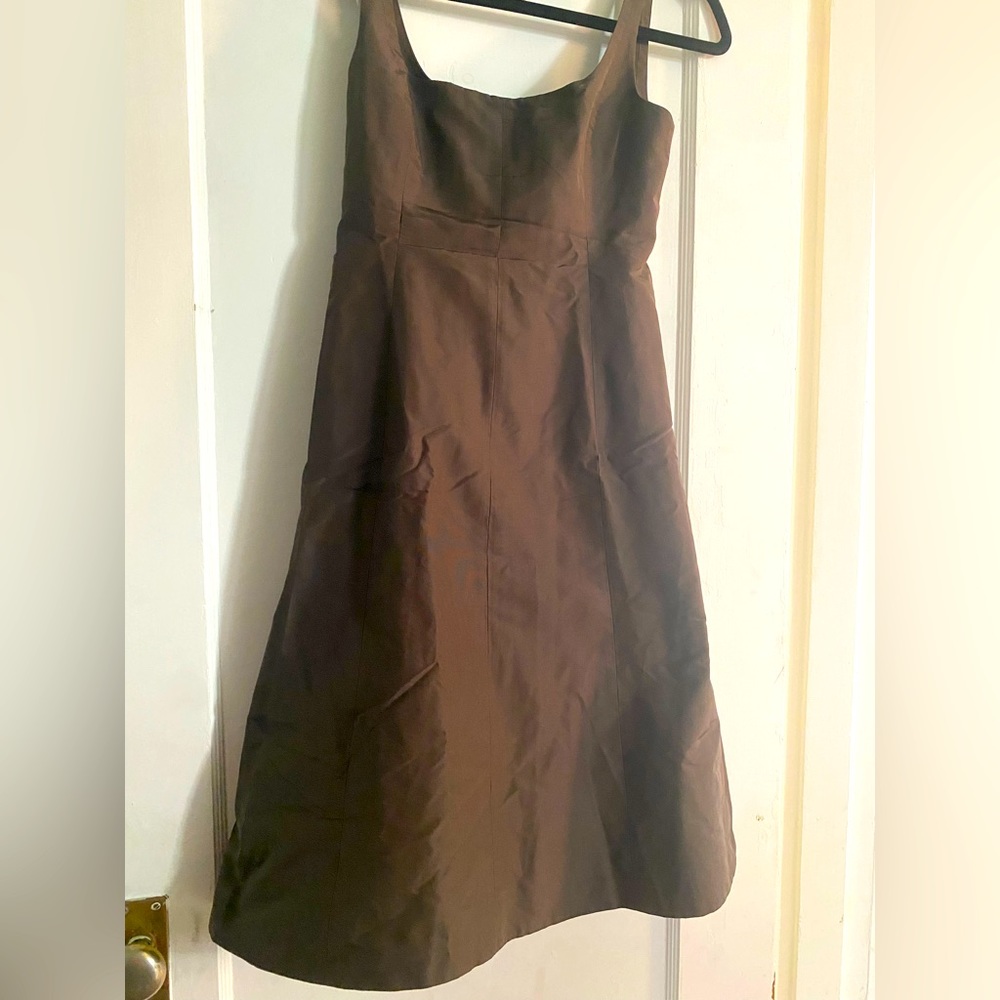 Brown Silk J. Crew Cocktail Dress